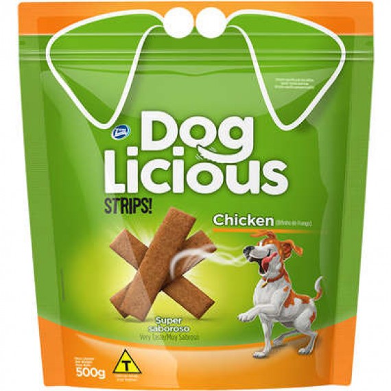 Bifinho DogLicious Strips Sabor Frango - 500 g