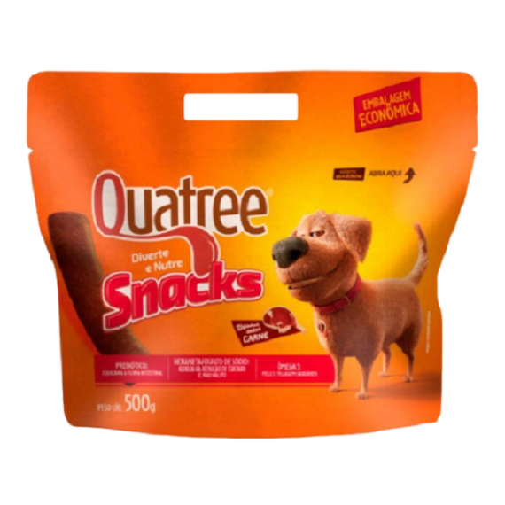 Petisco Quatree Snacks Sabor Carne - 500 gr