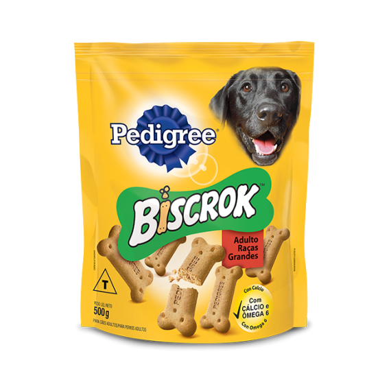 Biscoito Pedigree Biscrok para Cães Adultos de Raça Grande - 500 g