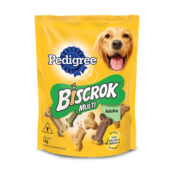 Biscoito Pedigree Biscrok Multi para Cães Adultos - 1 Kg