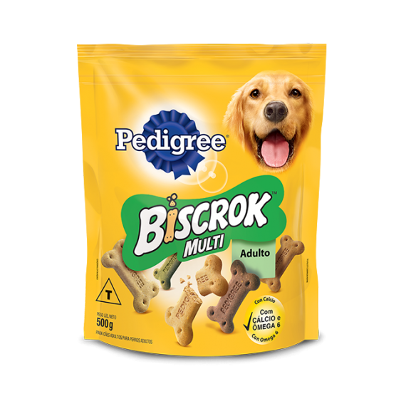 Biscoito Pedigree Biscrok Multi para Cães Adultos - 500 g