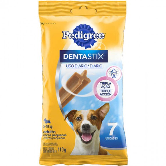 Petisco Pedigree Dentastix Cuidado Oral para Cães Adultos de Raças Pequenas - 7 un
