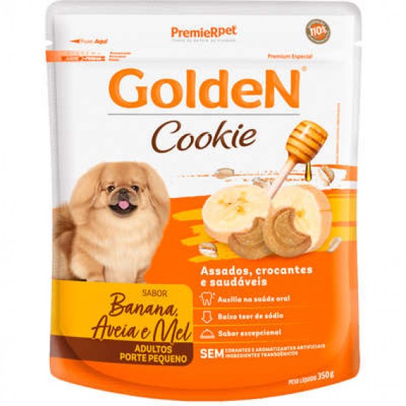 Biscoito Golden Premium Especial Cookie Banana Aveia e Mel para Cães Adultos