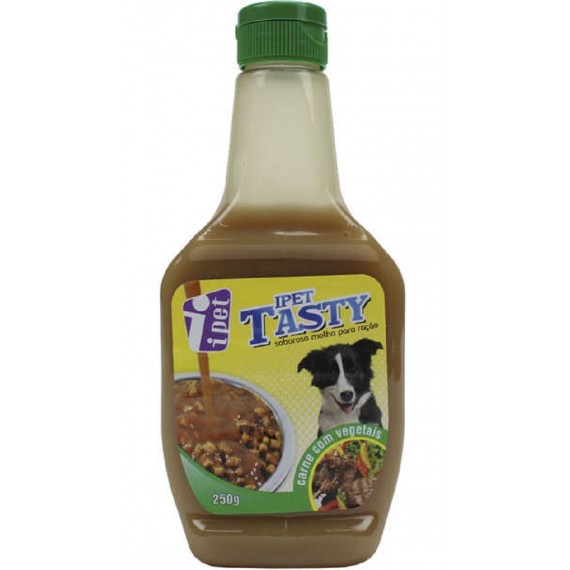  Molho para Ração Tasty da Ipet sabor Carne com Vegetais para Cães