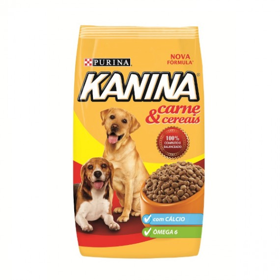 Ração Kanina para Cães Adultos Sabor Carne e Cereais - 15Kg