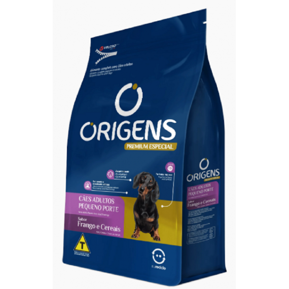 Ração Seca Origens Premium Especial da Adimax para Cães Adultos de Porte Pequeno - 15 Kg