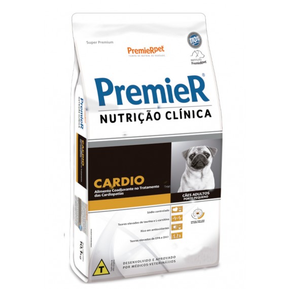 Ração Medicamentosa Premier Super Premium Nutrição Clínica Cardio para Cães Adultos de Porte Pequeno