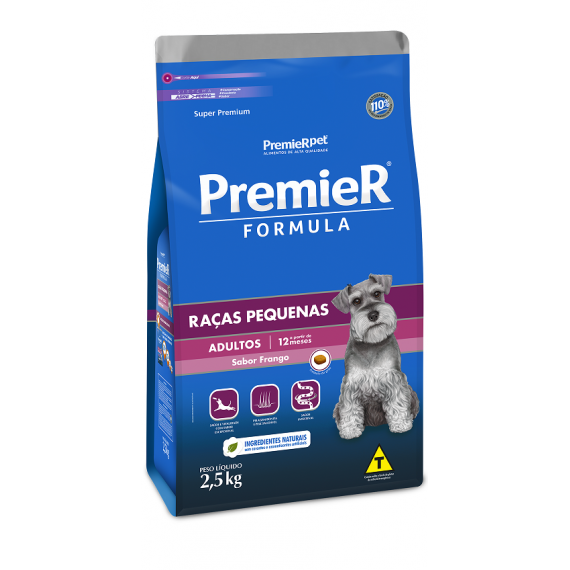 Ração PremierPet  Formula Super Premium Sabor Frango para Cães de Raças Pequenas Adultos
