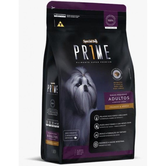 Ração Special Dog Prime Super Premium para Cães Adultos de Raças Pequenas - 1 Kg