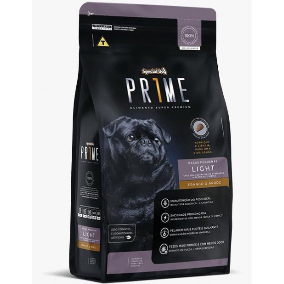 Ração Special Dog Prime Super Premium Light para Cães Adultos de Raças Pequenas - 1 Kg