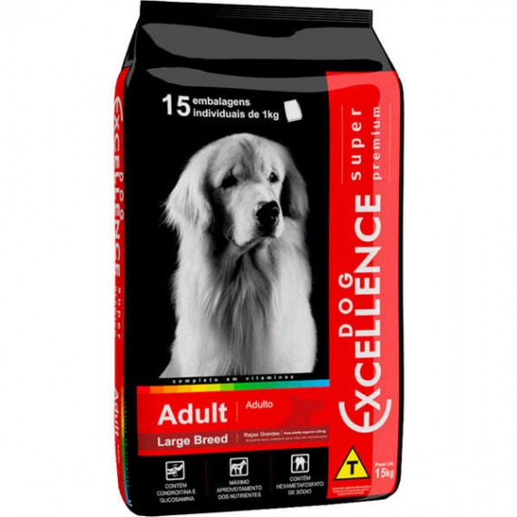 Ração Dog Excellence  Super Premium para Cães de Raças Grandes Adultos - 15 Kg