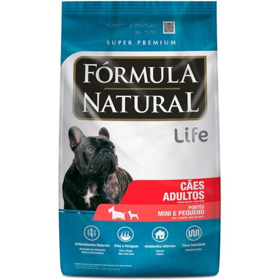 Ração Fórmula Natural Life Super Premium para Cães Adultos Raças Mini e Pequena - 7kg