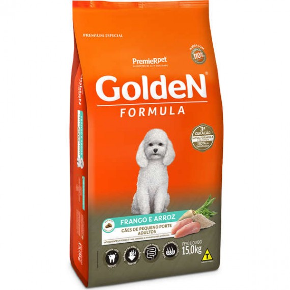 Ração Golden Formula Premium Especial Mini Bits sabor Frango e Arroz para Cães Adultos