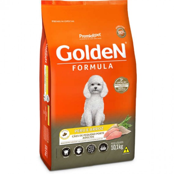 Ração Golden Formula Premium Especial Mini Bits sabor Peru e Arroz para Cães Adultos