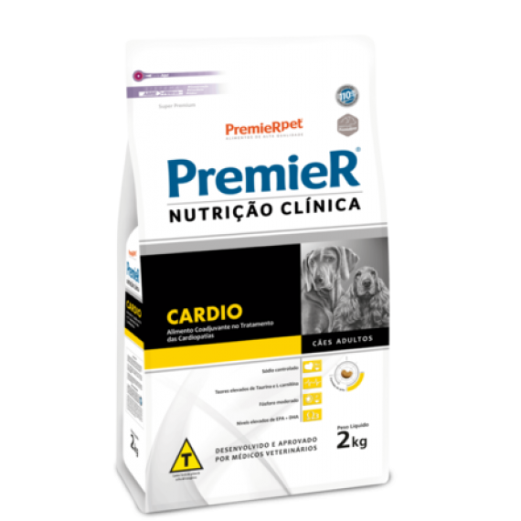 Ração Seca PremieRpet Super Premium Nutrição Clínica Cardio para Cães Adultos - 2 Kg