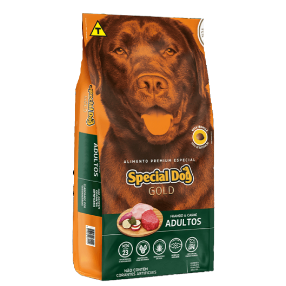 Ração Special Dog Gold Premium Especial para Cães Adultos Sabor Frango & Carne - 20 Kg