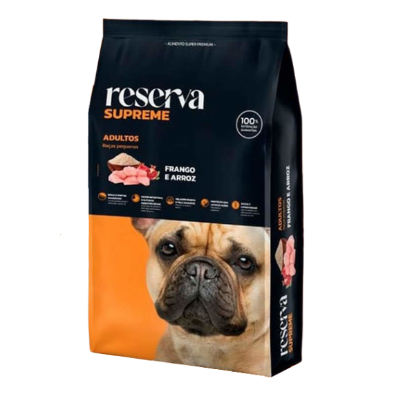  Ração Reserva Supreme Super Premium Para Cães Adultos de Raças Pequenas Sabor Frango e Arroz - 10,1 Kg