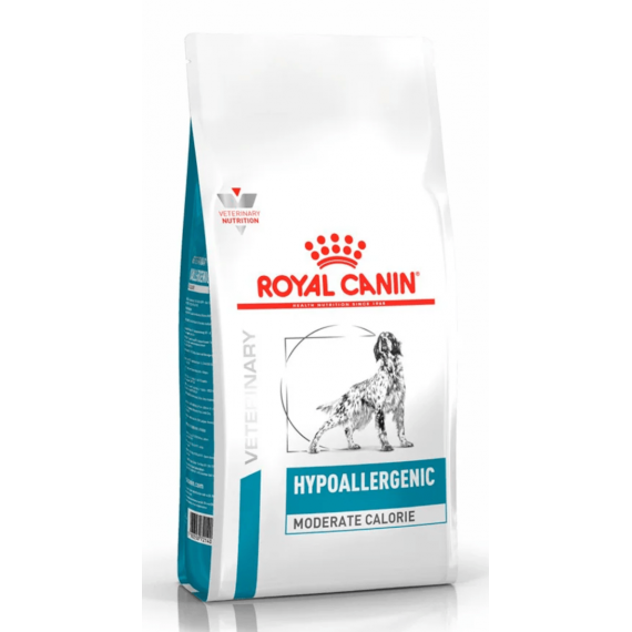 Ração Royal Canin Hypoallergenic Veterinary Moderate Calorie Cães Adultos com Sensibilidades Alimentares - 10,1 Kg