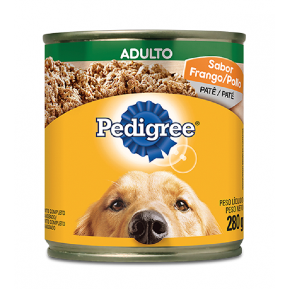 Patê Pedigree Lata para Cães Adultos sabor Frango - 280 g