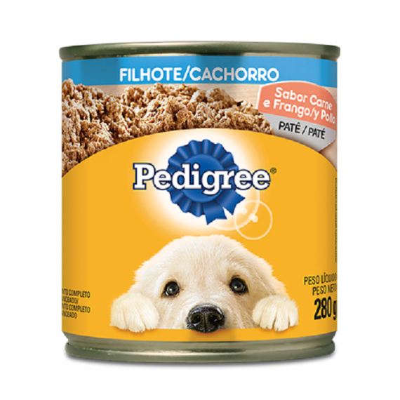 Patê Pedigree Lata Cães Filhotes sabor Carne e Frango - 280 g