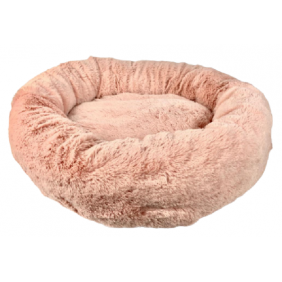 Cama Redonda Pelucia tipo Nuvem Rosa - G