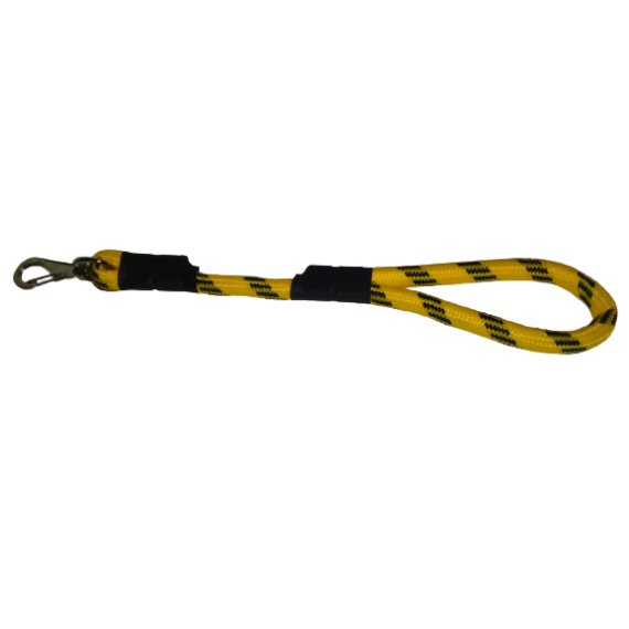 Guia de Corda Roliça para Cães na cor Amarelo- 47 cm