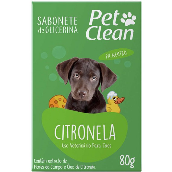 Sabonete Pet Clean Citronela para Cães - 80g