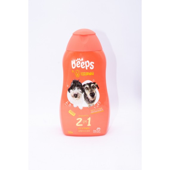 Shampoo Pet Society Beeps Estopinha 2 em 1 com Extrato de Aveia