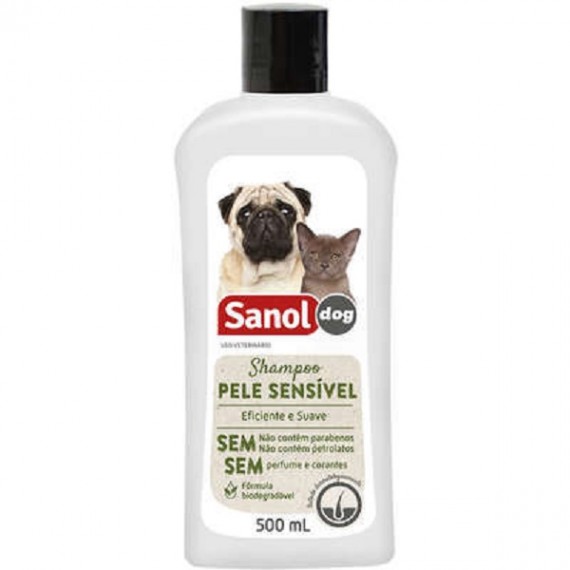 Shampoo Sanol Dog Pele Sensível - 500 ml