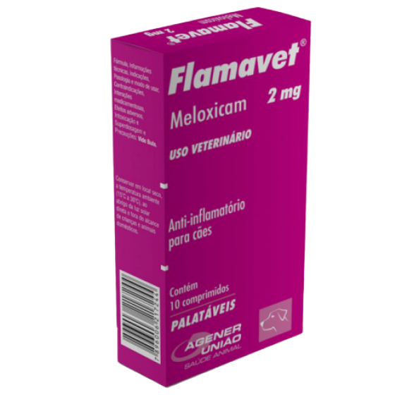 Anti-Inflamátório Flamavet  da Agener União para Cães - 10 Comprimidos
