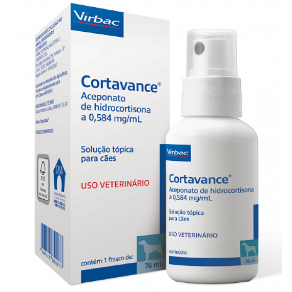 Anti-inflamatório Cortavance Spray da Virbac para Cães - 76 ml