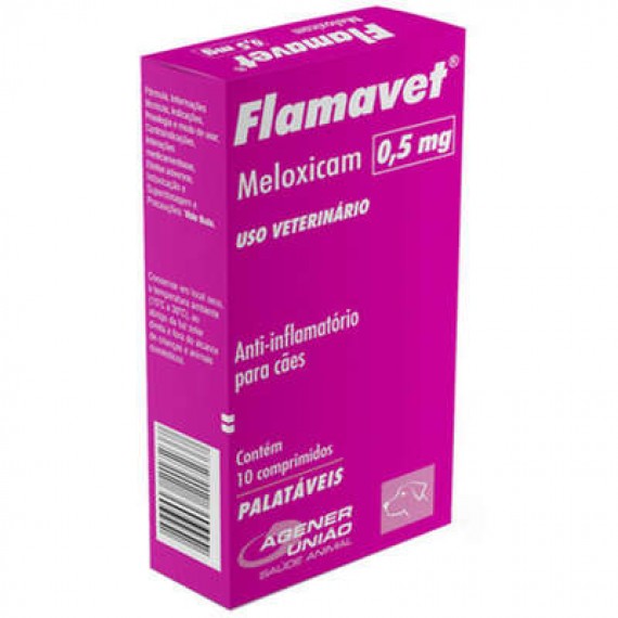 Anti-Inflamátório Flamavet  da Agener União para Cães - 10 Comprimidos