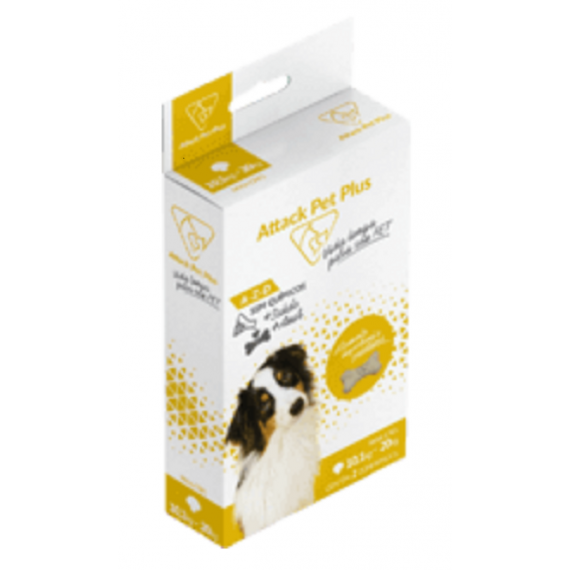 Antipulgas, carrapatos e ácaros Attack Pet Plus da Agronese para Cães de 10,1 a 20 Kg - 2 Comprimidos