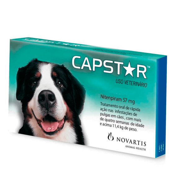 Antipulgas Capstar de 57 mg para Cães acima de 11,4 Kg - Comprimido