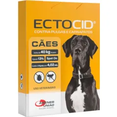Antipulgas e Carrapatos Ectocid Spot On para Cães Acima de 40Kg - 1 Pipeta