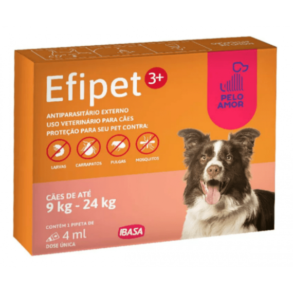 Antipulgas e Carrapatos Efipet para Cães de 9 a 24 Kg