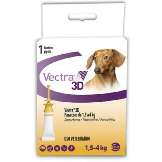 Antipulgas Vectra para Cães de 1,5 a 4 Kg da Ceva - Pipeta