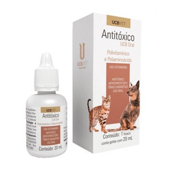 Antitóxico UCB oral Para Cães e Gatos - 20 ml