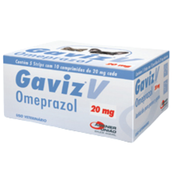 Antiácido Gaviz V Omeprazol de 20 mg da Agener União - 10 comprimidos