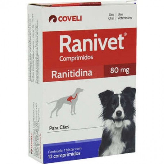 Antiácido Ranivet Ranitidina da Coveli - 12 comprimidos