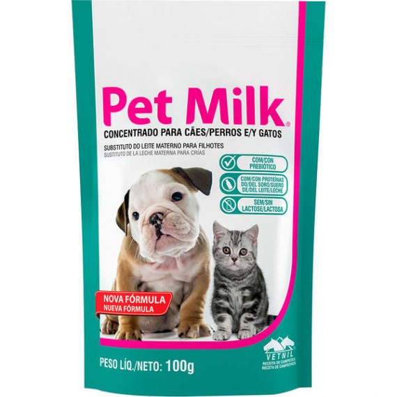 Suplemento Alimentar - Pet Milk - Substituto do Leito Materno para Cães e Gatos