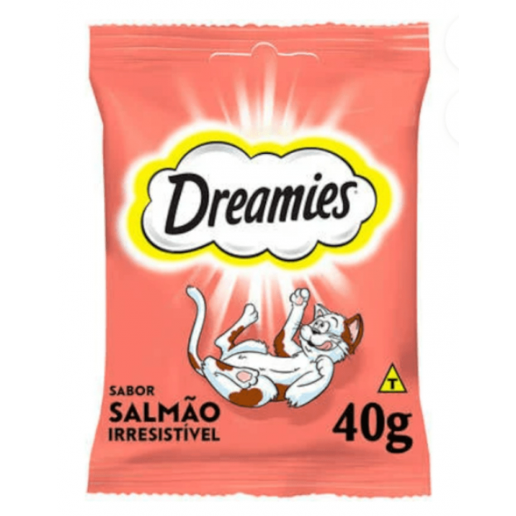 Petisco Dreamies para Gatos Adultos Sabor Salmão - 40g