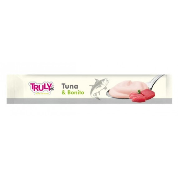 Petisco Purê Truly Cat Sabor Atum e Bonito para Gatos 14g - 1Un
