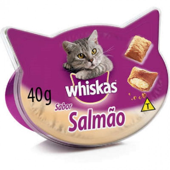 Petisco Whiskas Sabor Salmão para Gatos Adultos