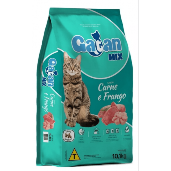 Ração Seca Gatan Sem Corantes da Adimax para Gatos Adultos - 10,1 Kg