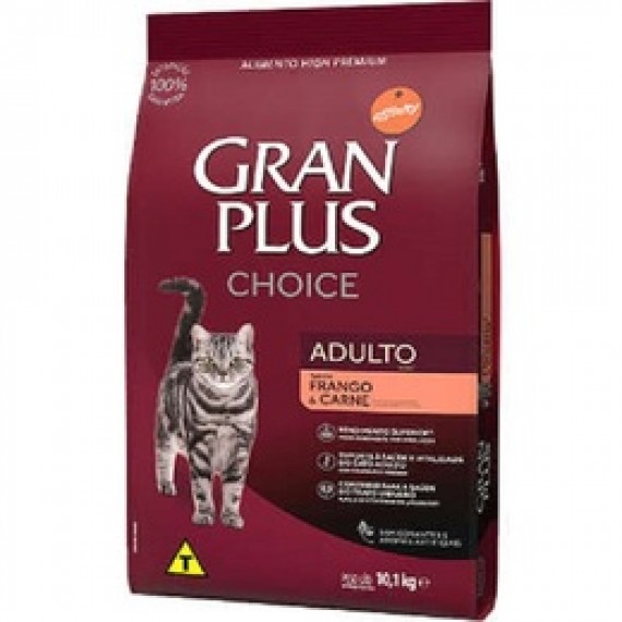 Ração Granplus Choice  Affinity para Gatos Adultos Sabor Frango e Carne - 10,1 kg