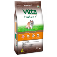 Ração Vitta Natural para Gatos Castrados sabor Frango & Cereais Integrais -  10,1 Kg