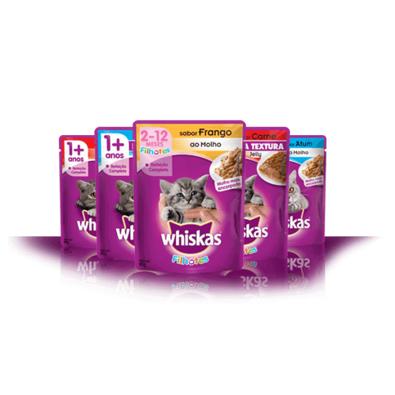 Ração Úmida Whiskas Sachê Vários Sabores para Gatos