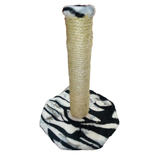 Brinquedo arranhador tipo Poste com Base Acarpetada com Sisal