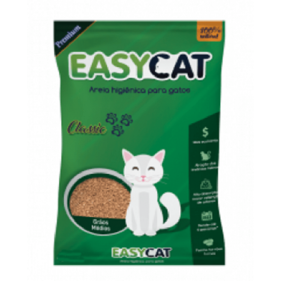 Areia Higiênica Easy Cat Clássica - 12 Kg